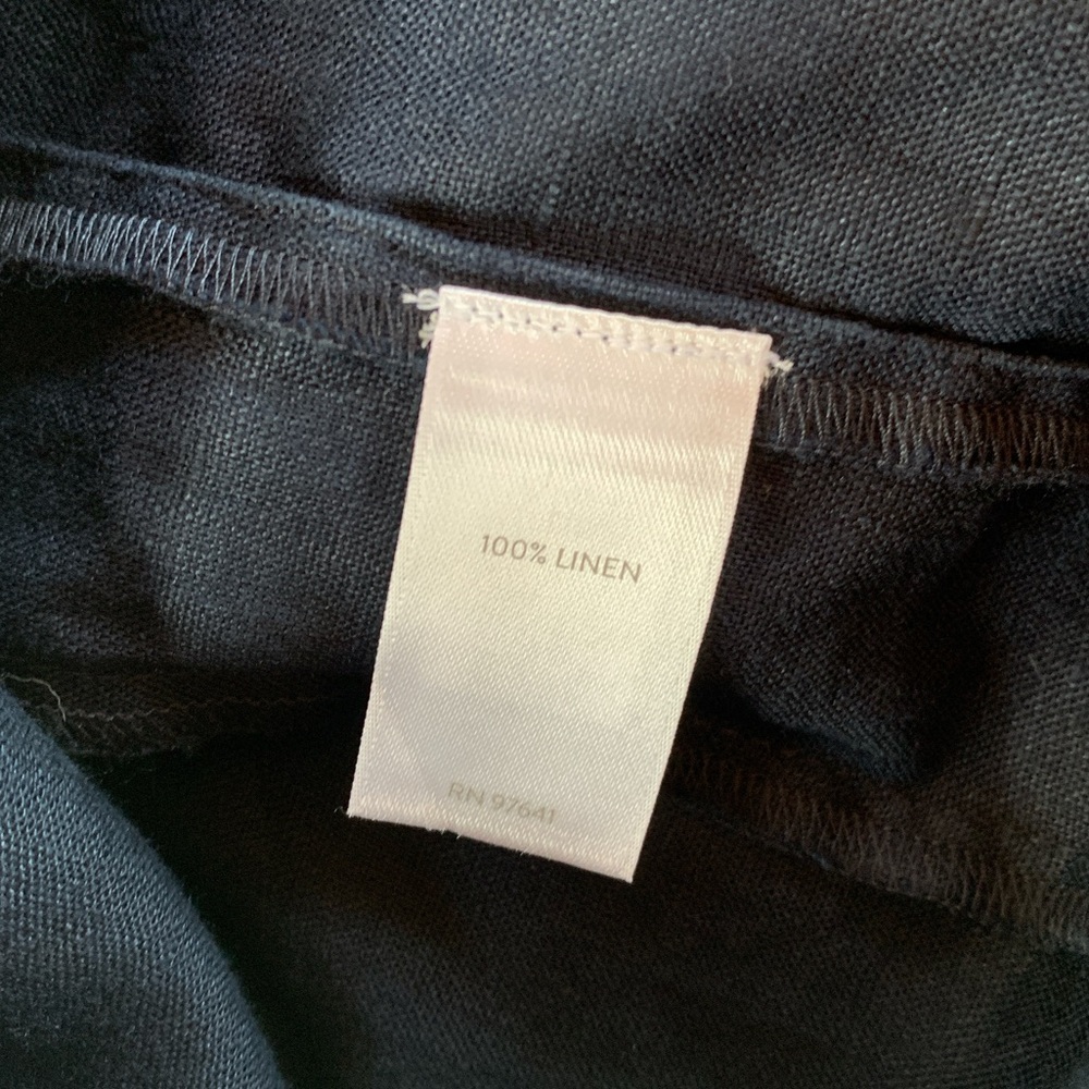 J Jill navy blue pure linen dress size large - Picture 5 of 8